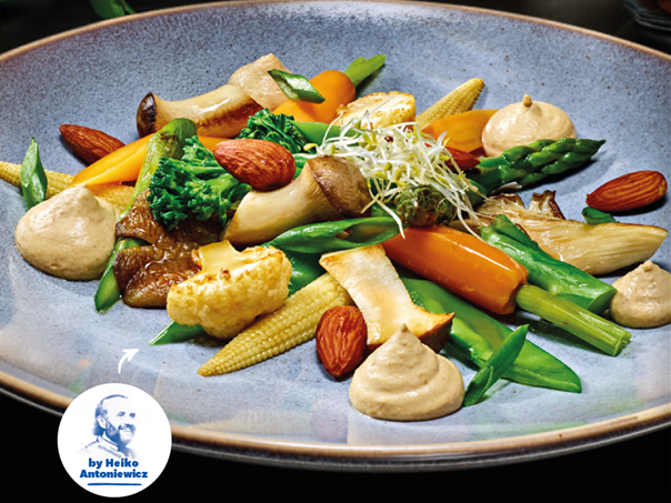 Wok Vegetables with Worcester Espuma